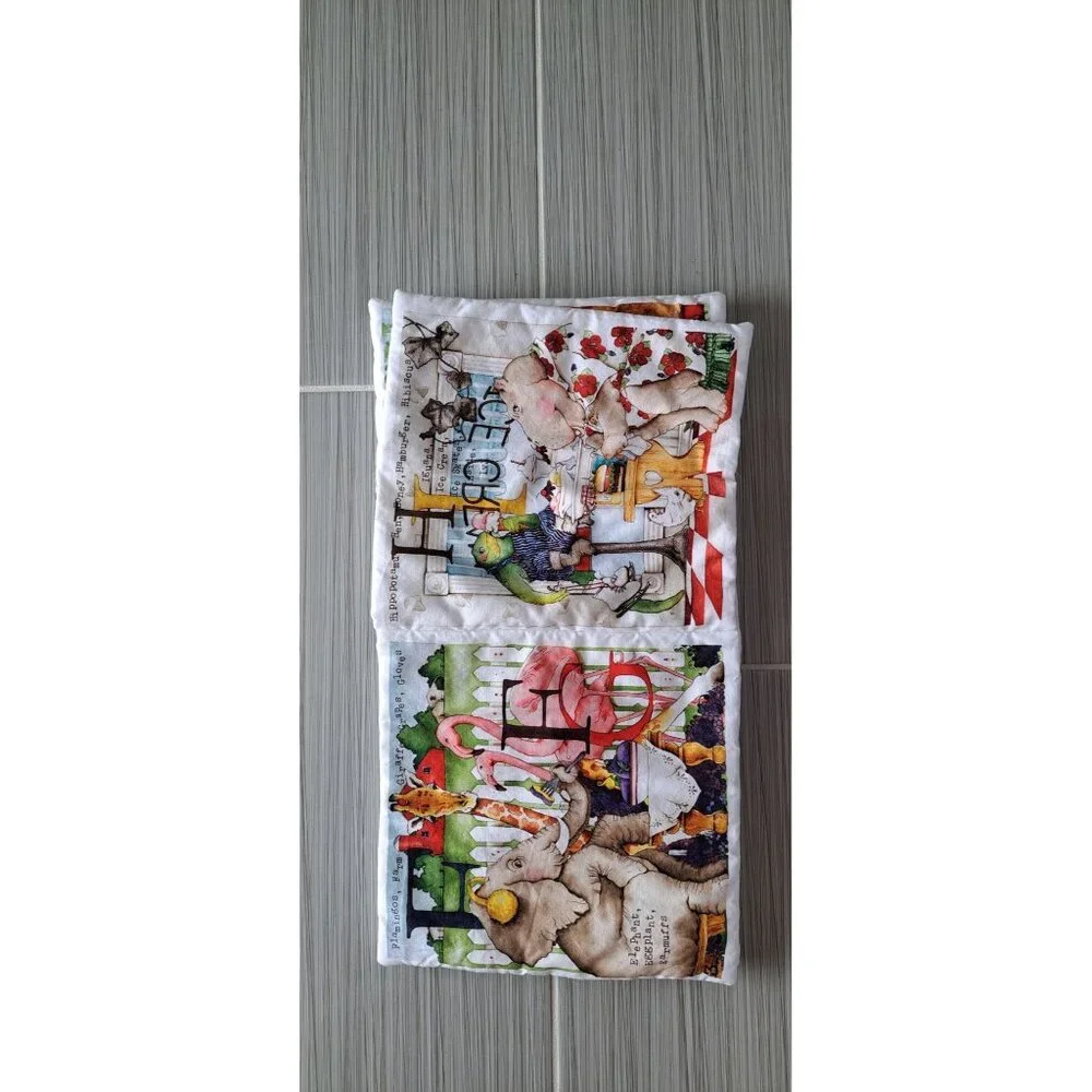 Hungry Animal Alphabet Cloth Book Toddler Soft Fabric Storybook Educational Toy - Picture 4 of 9